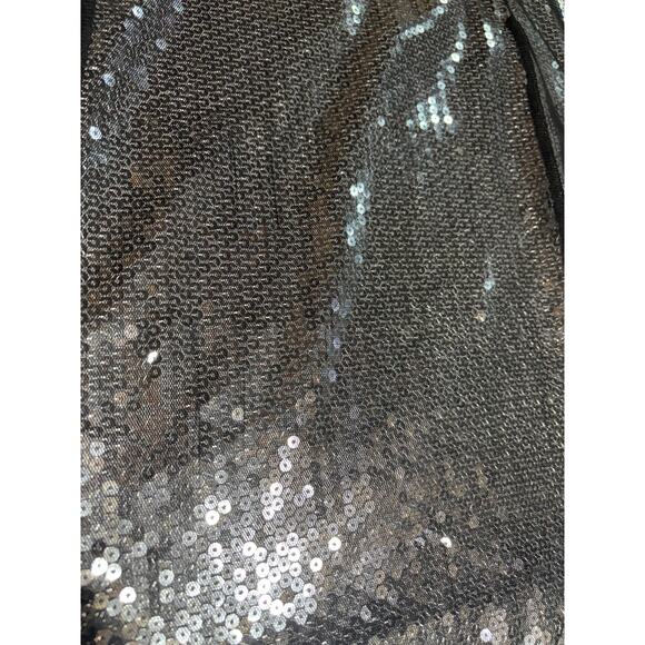 White House Black Market Sequin Mesh Overlay Dress Size 8 Like New - Picture 5 of 5